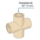 Cruz CPVC 1/2" Para Agua Fria y Caliente Roalflux