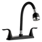 Mezcladora Para Fregadero 8" Cuerpo De Acero Inoxidable Acabado Negro Roalflux