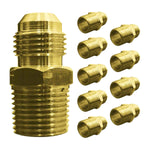 10 Pzs Niple Terminal Conexion De Laton Para Gas 3/8" X 3/8" CNX Ferreabasto