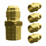 5 Pzs Niple Terminal Conexion De Laton Para Gas 3/8" X 3/8" CNX Ferreabasto