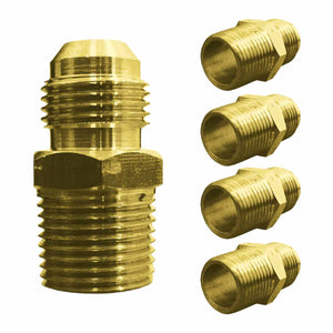 5 Pzs Niple Terminal Conexion De Laton Para Gas 3/8" X 3/8" CNX Ferreabasto