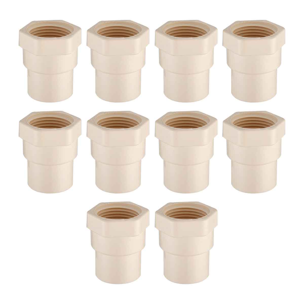 Adaptador Conector Hembra Cpvc Con Empaque 3/4 Cnx 10 Piezas Ferreabasto Ferreabasto