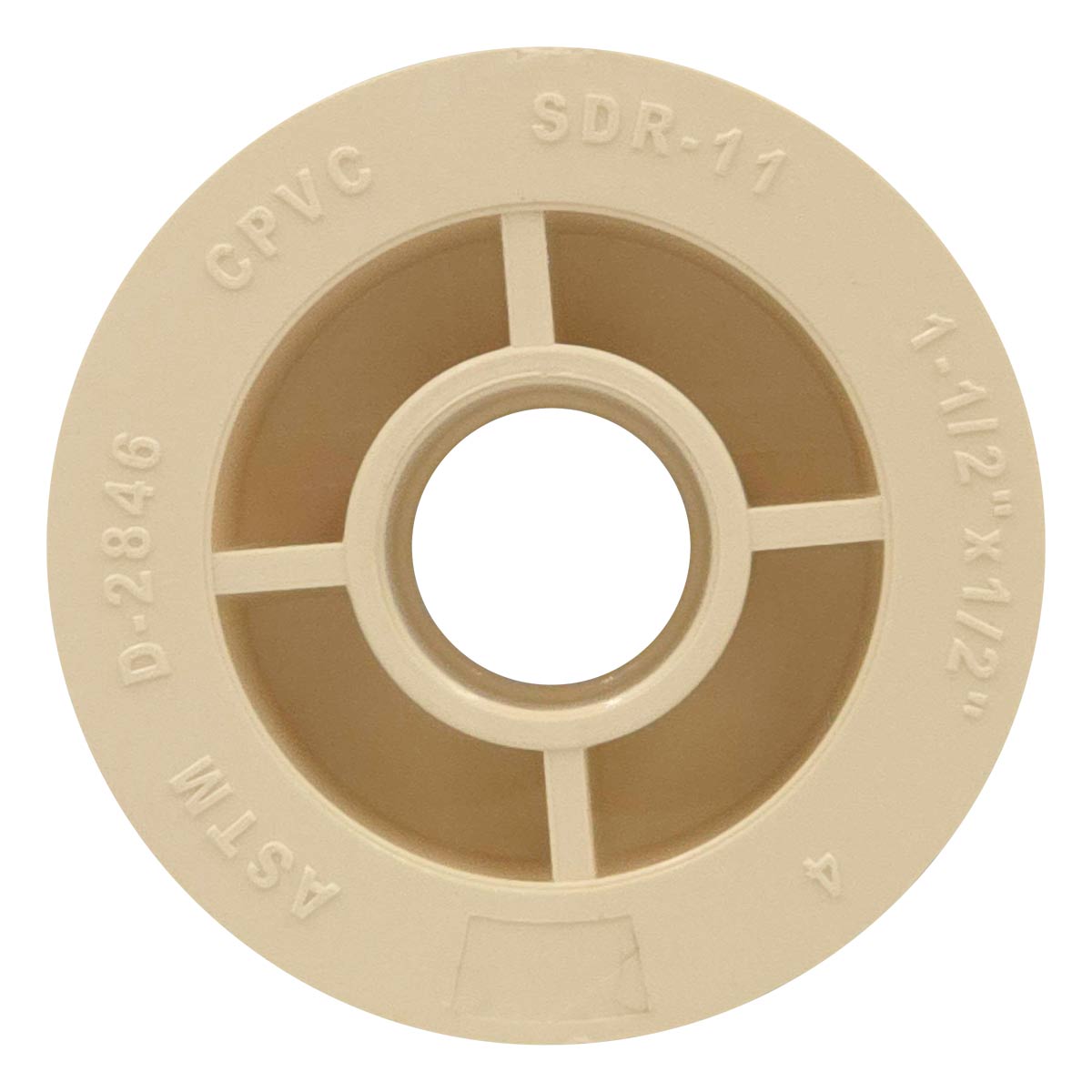 15 Pzs Reduccion Bushing De Cpvc 1 1/2 X 1/2 Pulgada Crema CNX Ferreabasto