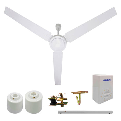 Ventilador De Techo Industrial Blanco 5 Vel 56 Pulg Metalico Tipo Vec BENELUX Ferreabasto