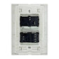 Placa Armada Cristal Con 1 Apagador Sencillo Y 1 Contacto de 1.5 Modulos Blanco Igoto