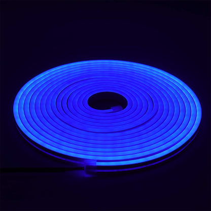 Tira Led Neon Flexible 5M Sumergible Sin Fuente Azul