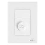 Placa Armada Cristal Con Dimmer Blanco Igoto