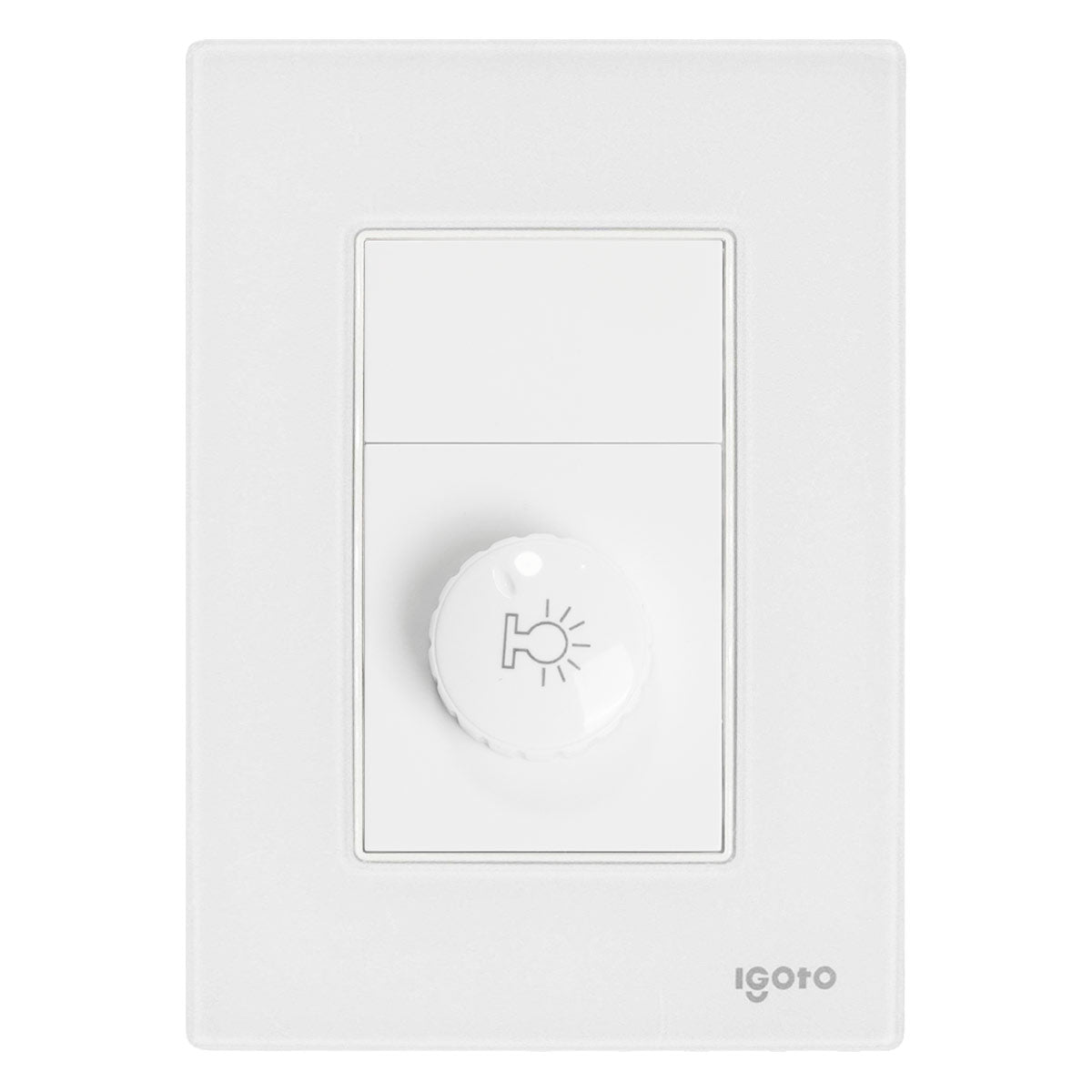 Placa Armada Cristal Con Dimmer Blanco Igoto