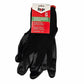 Par De Guantes De Nylon Recubrimiento Nitrilo Negro Talla Mediana