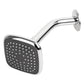 Regadera Cuadrada Con Brazo 4" Cuerpo ABS Acabado Cromado Roalflux