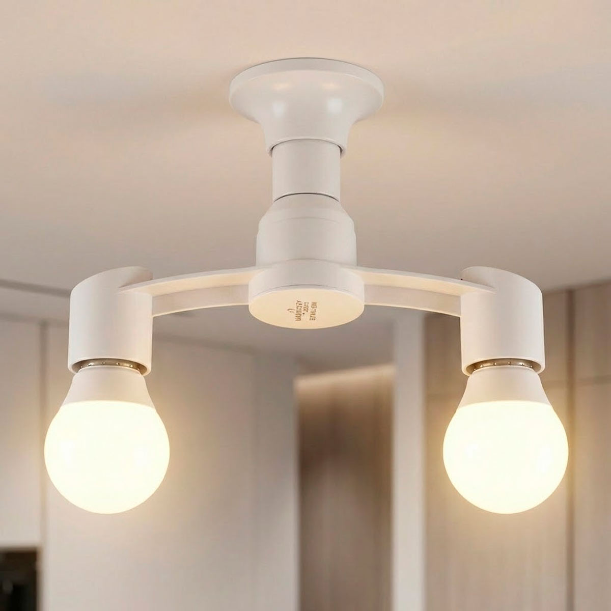 Lampara Socket Doble Dirigible 1 A 2 Focos E27