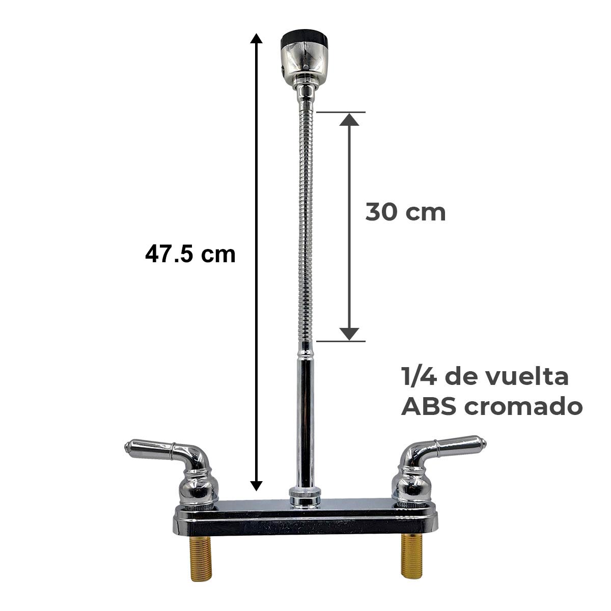 Llave Mezcladora Para Fregadero Cuello Flexible Cromado