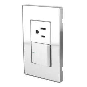 Placa Armada Con 1 Apagador Sencillo y 1 Contacto De Acero Inox Wanergy WANERGY Ferreabasto