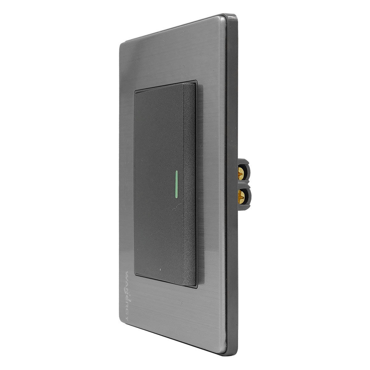 Placa Armada Con 1 Apagador Sencillo De 3 Modulos Acero Inox