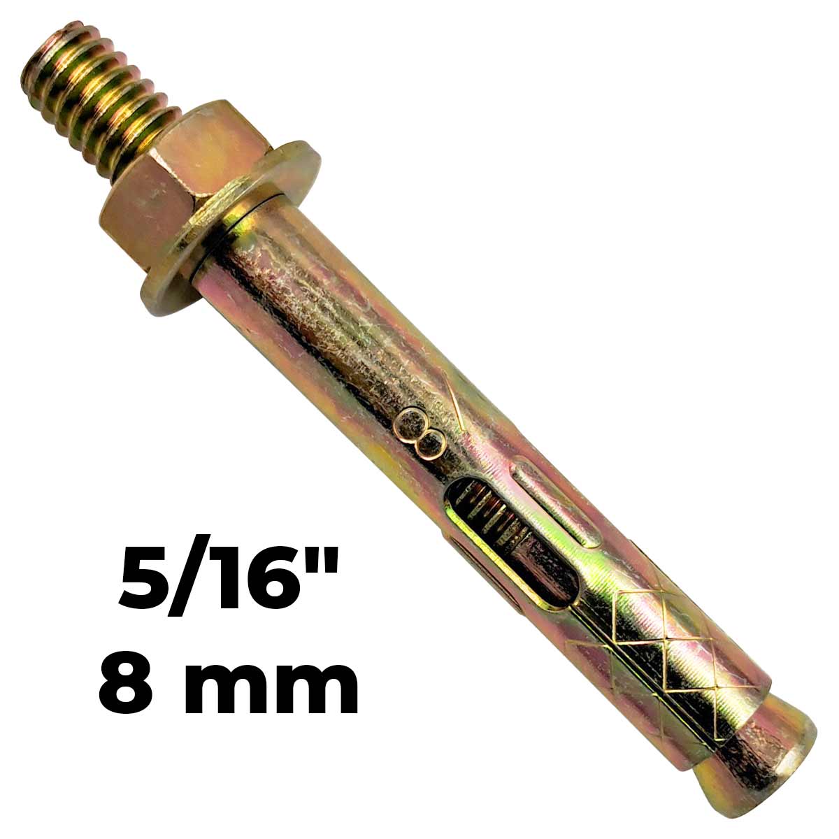 Bolsa Con 10 Pzs Taquete Expansivo C/Tornillo 5/16Pulg Acero