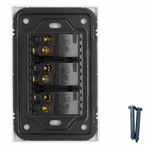 Placa Armada Con 3 Apagadores Sencillos De 1 Modulo Blanco WANERGY Ferreabasto