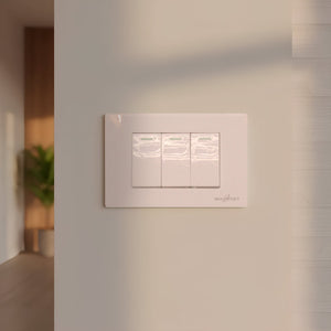 Placa Armada Con 3 Apagadores Sencillos De 1 Modulo Blanco WANERGY Ferreabasto