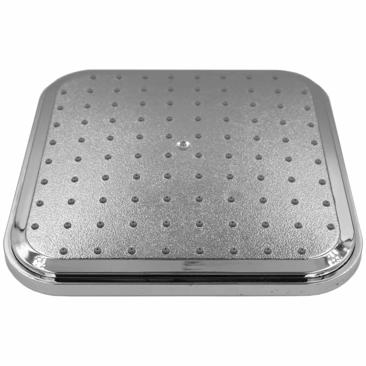 Regadera Cuadrada Plastica Cromada 8'' Meer