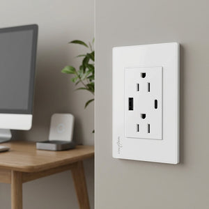 Placa Armada Con 2 Contactos Y Entrada De USB Y Tipo C