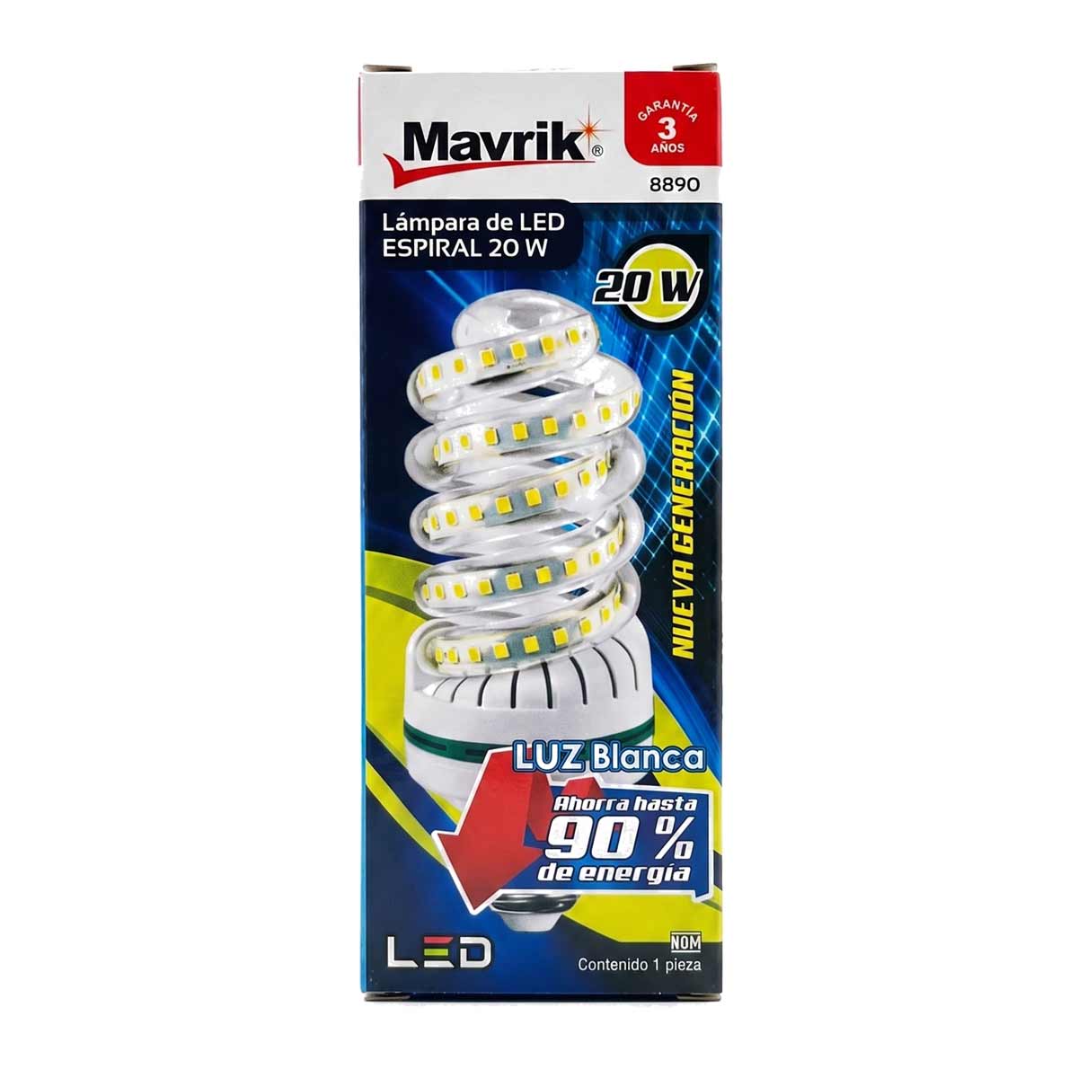Foco LED Espiral High Lumen 20W 6500K Base E27 Adir IMPORTACIONES KYT SA DE CV Ferreabasto