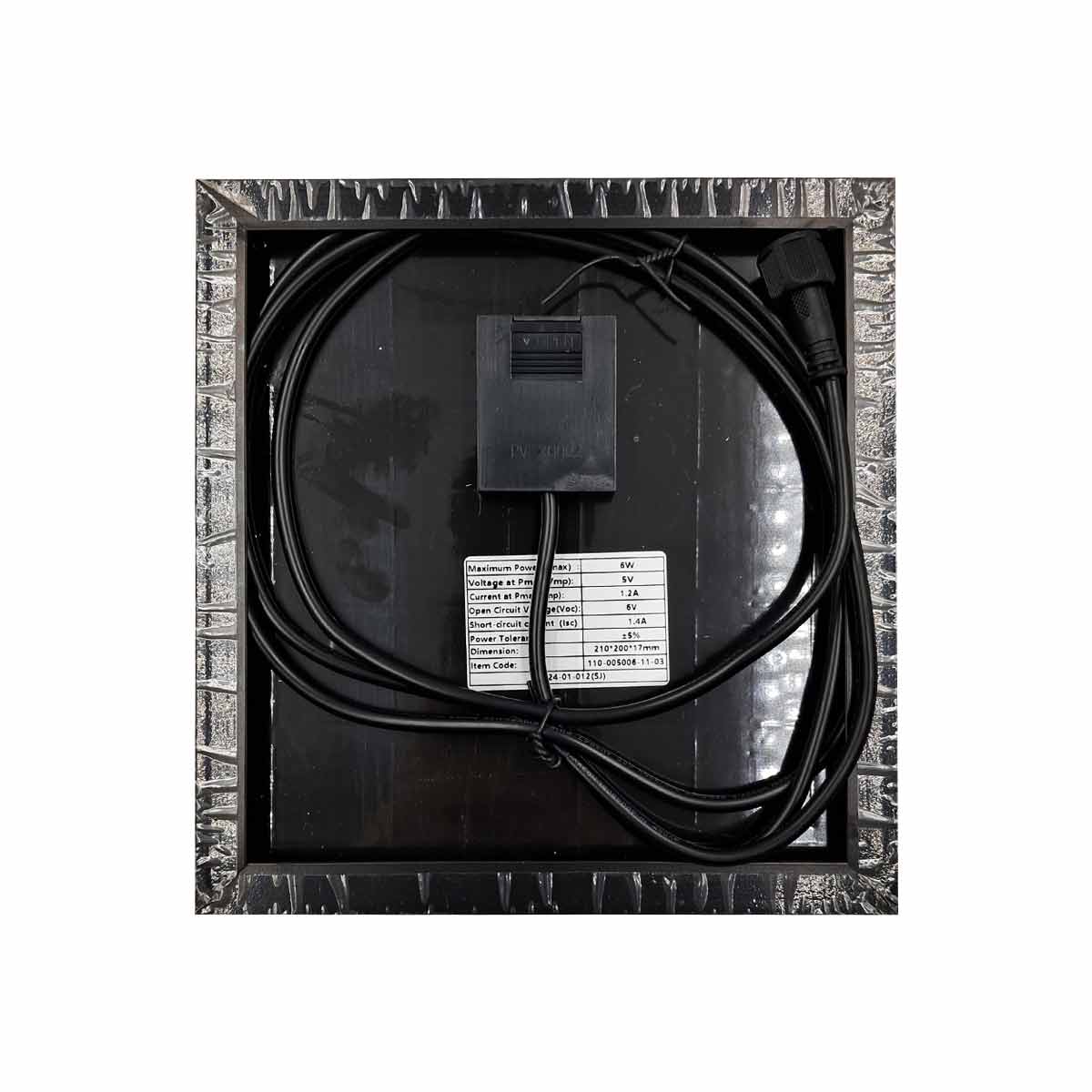 reflector led luminaria solar 50w 6500k control remoto negro panel atras