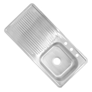 Tarja Sencilla Para Empotrar Con Escurridor Izquierdo 50X100CM Acero Inoxidable Roalflux