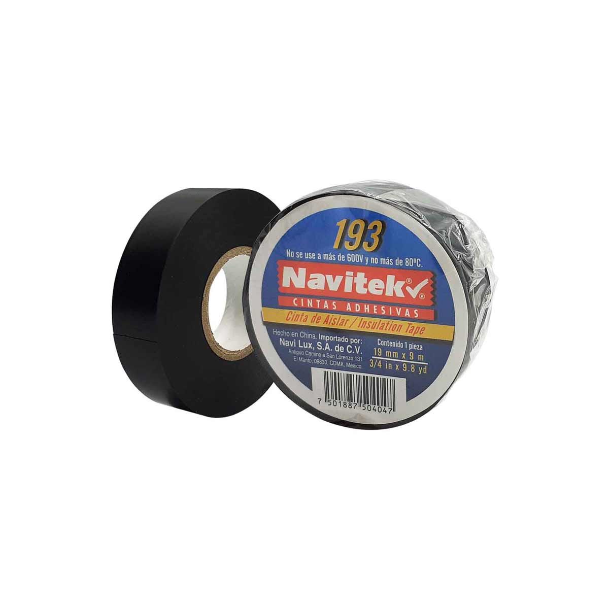 Cinta Aislante Electrica Vinil Navitek 19mm x 9m NAVITEK Ferreabasto