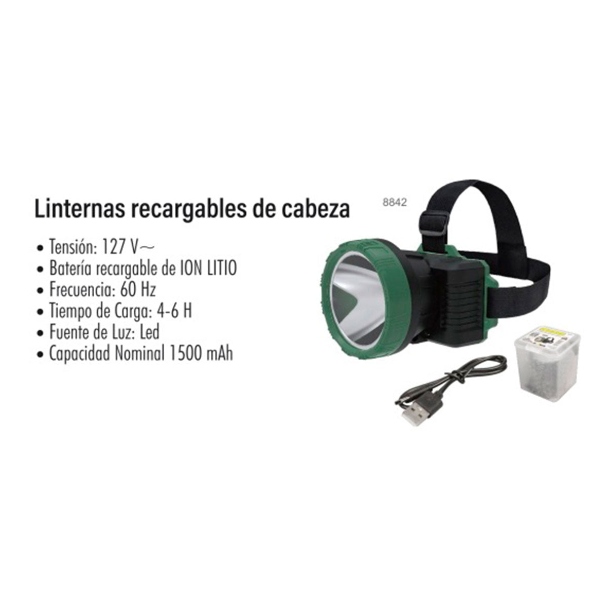 Linterna Recargable De Cabeza 2W Para Emergencia Lion Tools LION TOOLS Ferreabasto