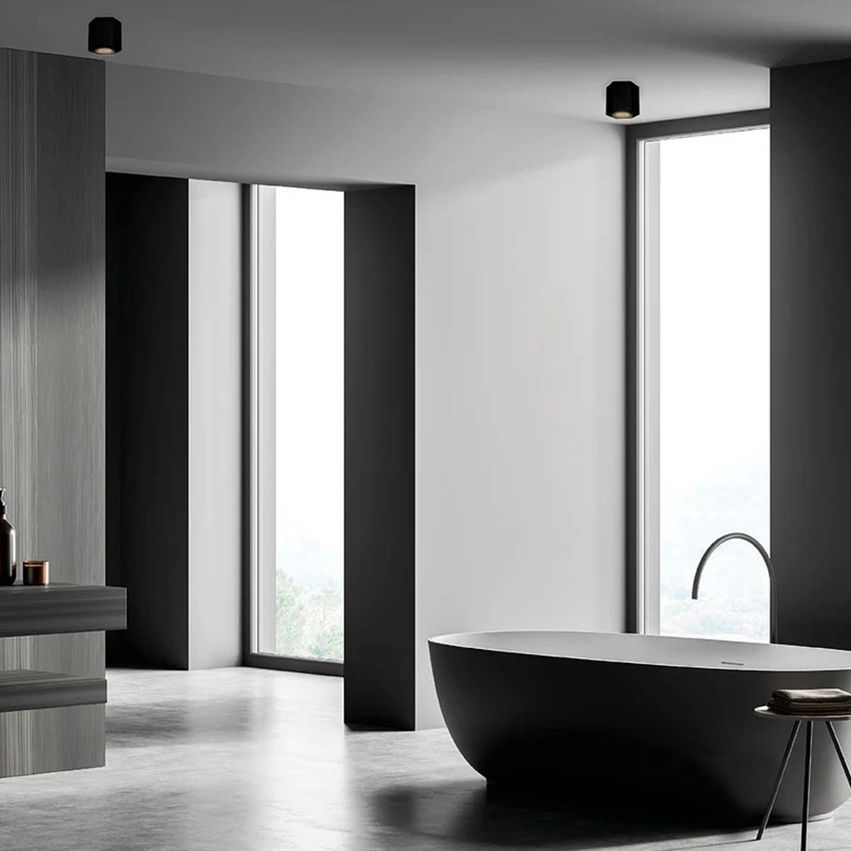 Marco Sobreponer Blanco Hexa M Con Iman Base Gu10 Y Mr16