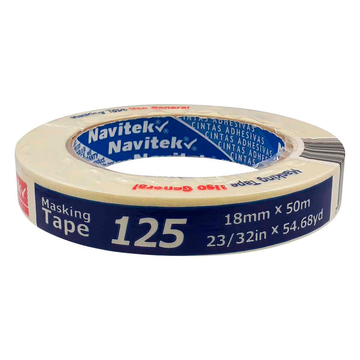 Masking Tape Uso General 125 18mm x 50m Natural Navitek NAVITEK Ferreabasto