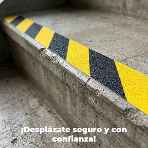 Cinta Antiderrapante Amarillo Negro 25mm x 9m De Seguridad Escalera Pisos Navitek NAVITEK Ferreabasto