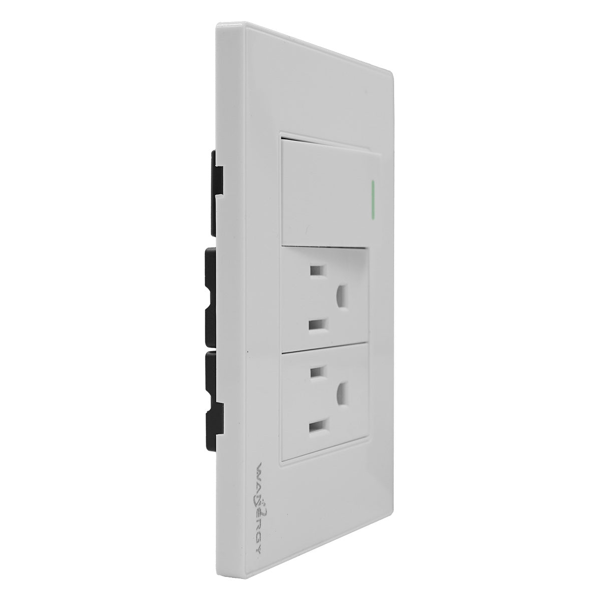 Placa Armada Con 1 Apagador Sencillo y 2 Contactos De 1 Modulo Blanco WANERGY Ferreabasto