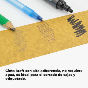 Cinta De Papel Kraft Adhesiva Flat Back 48mm X 50m