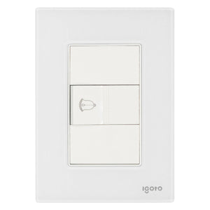 Placa Armada Cristal Con Boton De Timbre Blanco Igoto IGOTO Ferreabasto