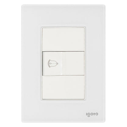 Placa Armada Cristal Con Boton De Timbre Blanco Igoto IGOTO Ferreabasto