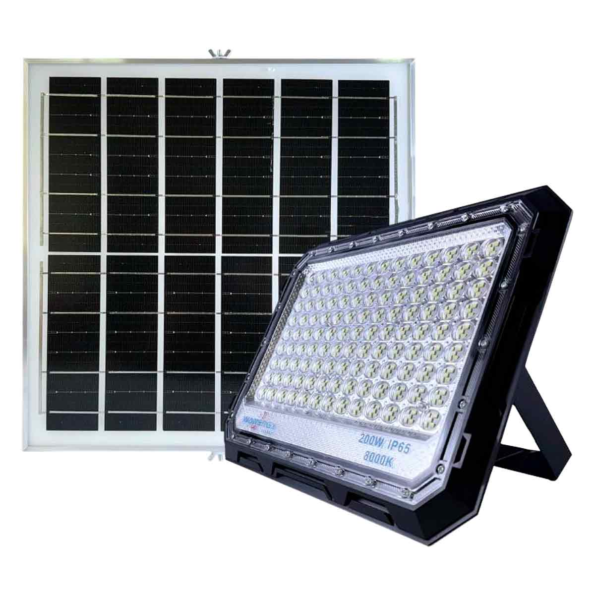 Lampara Reflector LED Solar Con Panel 200W 8000K Wanergy