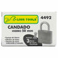 Candado De Hierro 50mm Gancho Corto Seguridad 3 Llaves