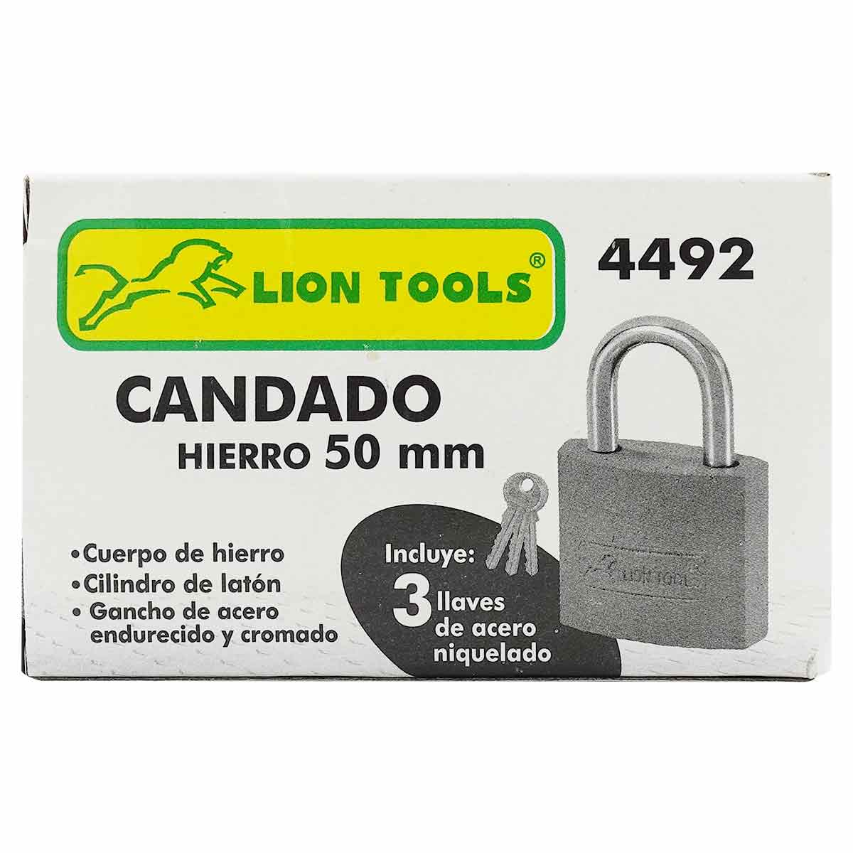 Candado De Hierro 50mm Gancho Corto Seguridad 3 Llaves