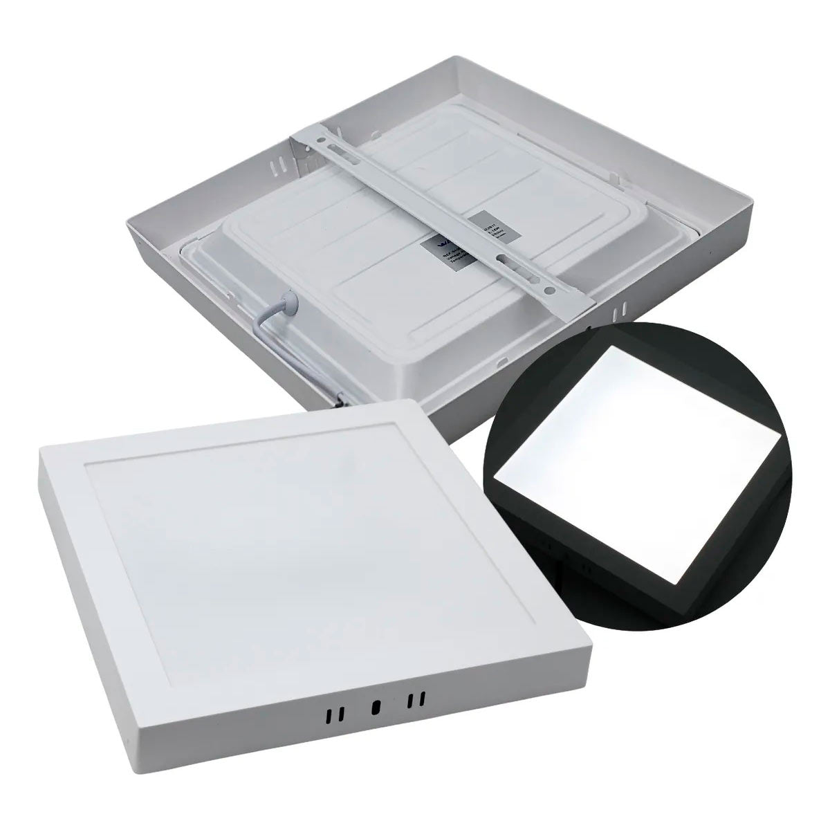 Lampara Led Luminario Cuadrada De Sobreponer 18W Luz Fria