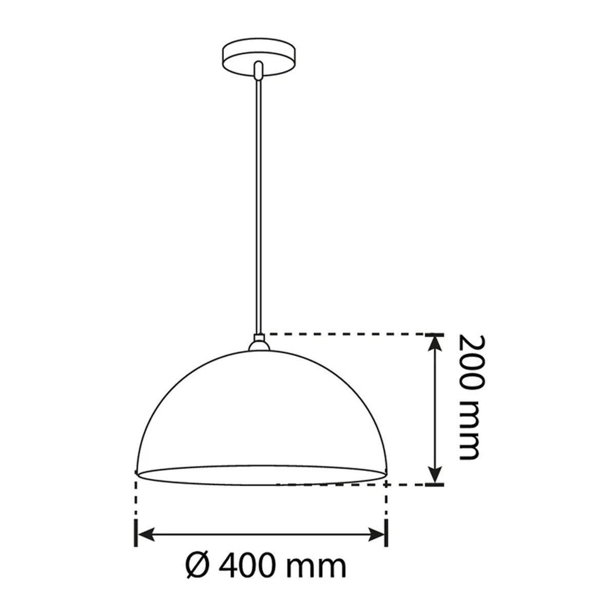 Lampara Luminario Led Colgante Modelo MASSIMA Negro 15W
