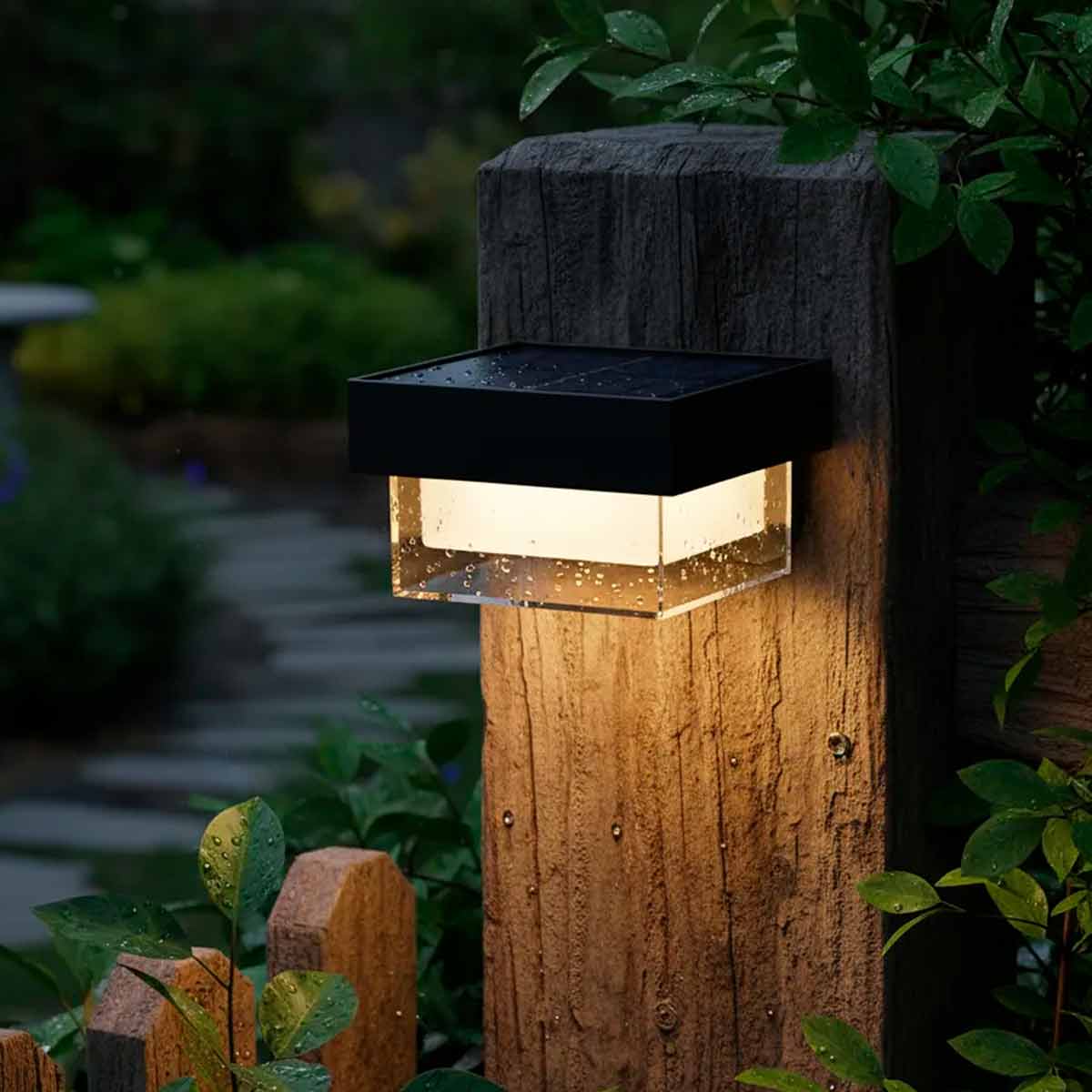 Lampara Solar Arbotante Mini Led Exterior 6500K Con Sensor De Movimiento