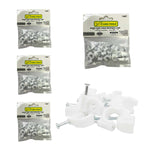 Grapa Para Cable Redondo 8mm Color Blanco 100 Pzs