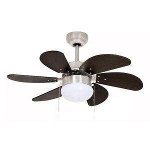 Ventilador De Techo Con Lampara 75cm 50w Chocolate Benelux BENELUX Ferreabasto