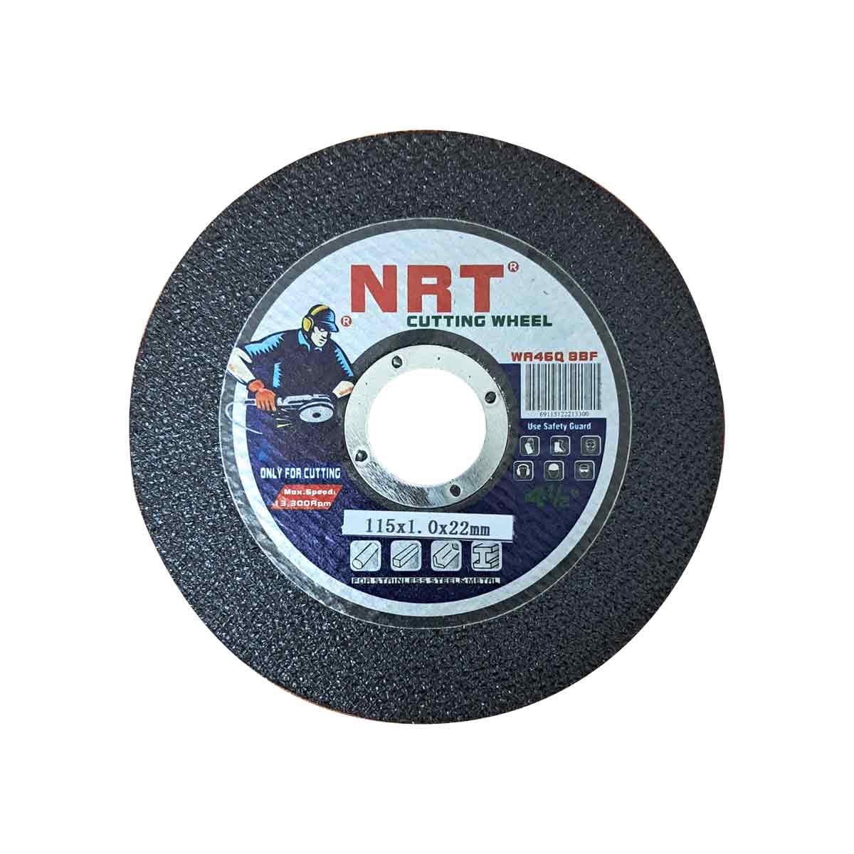 PACK 25 PZS DISCO DE CORTE DE METAL Y ACERO INOXIDABLE 4 1/2” (115MM) X 1.0MM X 7/8” (22MM) NRT