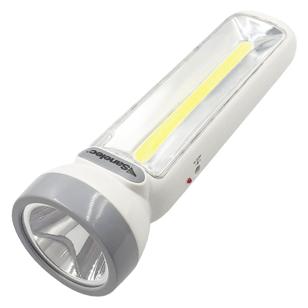 Una linterna LED recargable de largo alcance lateral Fotografía de stock -  Alamy