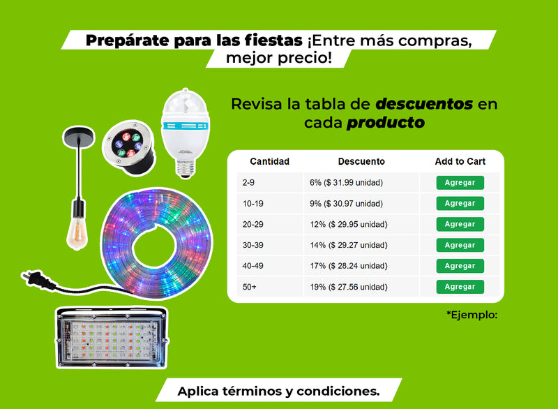 banner movil luminarias prepararse fiestas diciembre navidad ano nuevo tienda en linea ferreteria ferrreabasto
