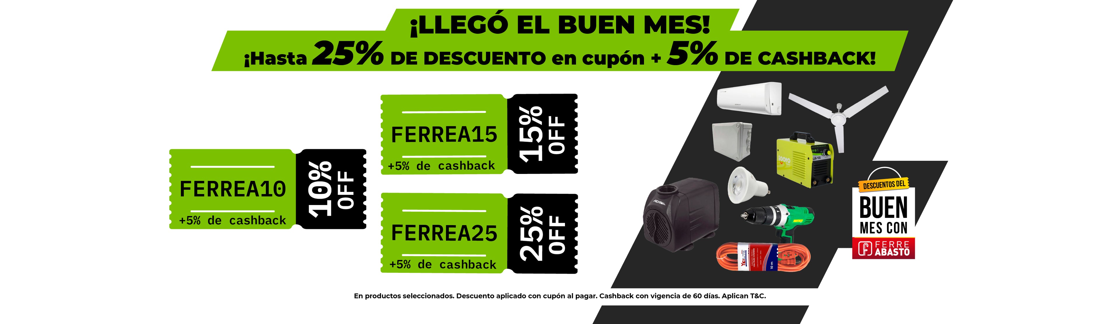 banner web buen fin 2025 promociones cupones ventilador Clima mezcladora tienda en linea ferreteria ferreabasto