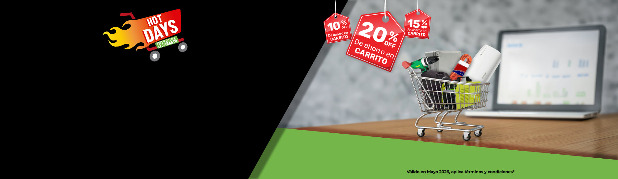 banner web descuentos hot days hot sale 2026 ferreteria compra en linea tienda online ferreabasto