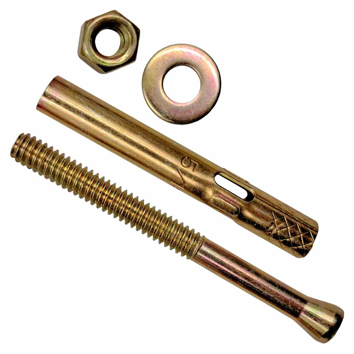 Bolsa Con 10 Pzs Taquete Expansivo C/ Tornillo 1/4Pulg Acero