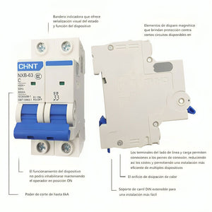 Pastilla Interruptor Termomagnetico 2x20A Riel Din C 6Ka Chint CHINT Ferreabasto